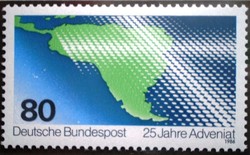 N1302 / Germany 1986 the Latin American church aid stamp postal clerk