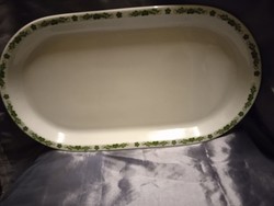 Alföldi porcelain steak bowl, green Hungarian pattern