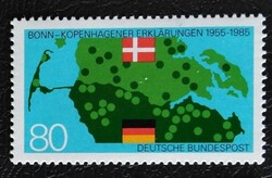 N1241 / Germany 1985 the Copenhagen-Bonn declaration stamp postal clerk