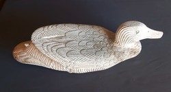 Huge antique English wooden duck negotiable art deco design