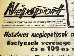 1967 szeptember 7  /  Népsport  /  Újság - Magyar / Napilap. Ssz.:  25758