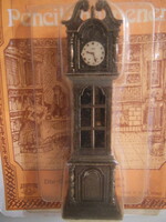 MINIATŰR - 9.5 cm - ÓRA - ÁLLÓ - FARAGÓ - BRONZ - TÖMÖR - NEHÉZ - 9,5 x 3 x 2 cm - HIBÁTLAN