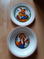 Zsolnay plate with fairy tale pattern
