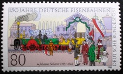 N1264 / Germany 1985 150 years old German railway stamp postage stamp