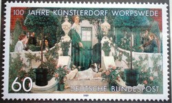 N1430 / Germany 1989 worpswerde - the city of artists stamp postal clerk