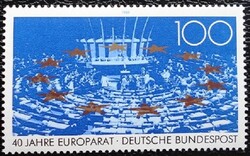 N1422 / Germany 1989 40 years old Council of Europe stamp postal clerk
