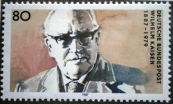 N1325 / Germany 1987 wilhelm kaisen political stamp postman