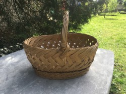 Old wicker shopping basket