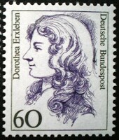 N1332 / Germany 1987 famous women stamp series 60 pf. Its value is postal