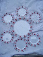 Csemegés/kompótos készlet az Alföldi porcelán centrum varia (napocskás) készletének mintájával.