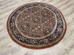 Herati - Round Indian hand-knotted woolen Persian rug, 173 x 173 cm