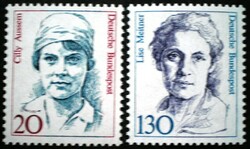 N1365-6 / Germany 1988 famous women v. Postage stamp