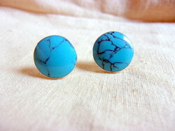 Silver earrings with turquoise decoration