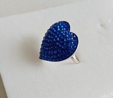 Silver ring with royal blue stones, for any occasion