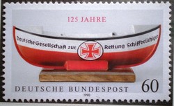 N1465 / Germany 1990 German lifeboat service stamp postal clerk