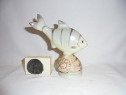 Old drasche quarries porcelain snail fish figurine, nipp