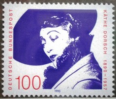 N1483 / Germany 1990 actress Käthe Dorsch stamp postal clerk