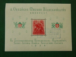1938. Orbék block, stamped, with occasional stamp