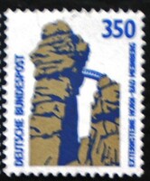 N1407 / Germany 1988 attractions vi. Stamp line 350 pf. Its value is postal