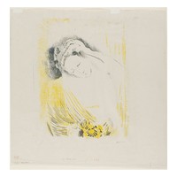 Szulamit, 1901 Odilon Redon festőművész alkotásának reprodukciója 30*29 cm