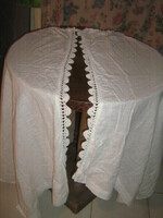 Beautiful antique vintage hand crocheted lace curtain
