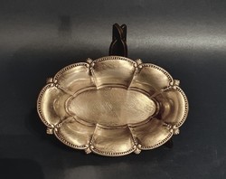 Antik 800-as ezüst ovális tálka gyűrűtartó tál
