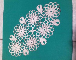 Crochet lace tablecloth 38x20 cm (needlework)