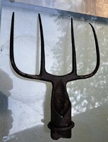 Antique iron fork 1800s 26x19 cm.