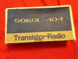 Régi CCCP orosz SOKOL 404 rádió gyári papír doboza gyűjtőknek  a képek szerinti állapotban