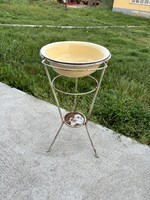 Enamel Bathtub Set with Vintage Washbasin and Hand Washbasin