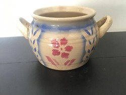 Antique granite ceramic bowl