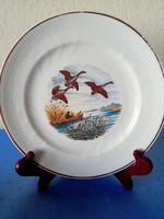 Plain porcelain plates with hunter-forest scenes (5)