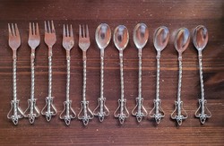 Biscuit nickel-plated copper fork and spoon