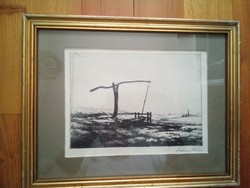 István Szőnyi: landscape with a crane, 1922