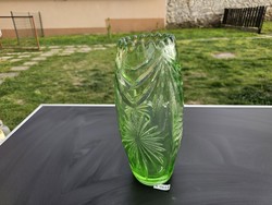 A0613 Csehszlovák üveg váza 29 cm
