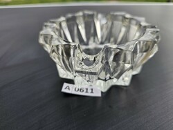 A0611 Czechoslovakian glass ashtray 13 cm