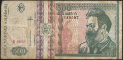 D - 166 - foreign banknotes: Romania 1992 500 lei