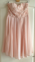 Made of very high quality peach blossom colored material, summer dress size 38