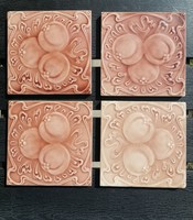 Art Nouveau tiles - 4 pcs - (15.5 X 15.5 X 1.2 Cm)
