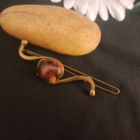 Old gilded scarf clip 5 cm