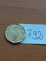 Chile 5 peso 1996 aluminum bronze bernardo o'higgins 792