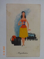 Old graphic greeting card, 