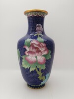 Large compartment enamel, cloisonné vase, 25.5 cm