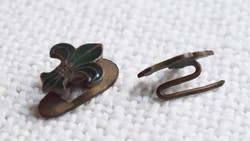 Antik cserkész jelvény és kitűző zománcozott Magyar Szent Korona 30-as évek 1,5x1,3 ; 1,5x1,2 cm