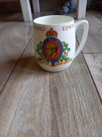 Nice old porcelain British Coronation commemorative cup from 1937 (9x10.8x8.3 cm)