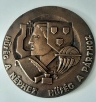 Renner Kálmán  : Soproni Országos Diáknapok 1975 bronz emlék plakett 9,6 cm