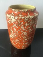 Tófej kerámia váza 18cm.
