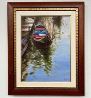 Ágnes Bihari Venice framed 56x46cm