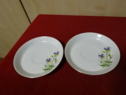 Kahla German porcelain coffee cup coaster, 2 pieces, violet pattern. Jokai.