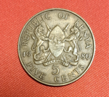 Kenya 5 cents 1980 (1008)